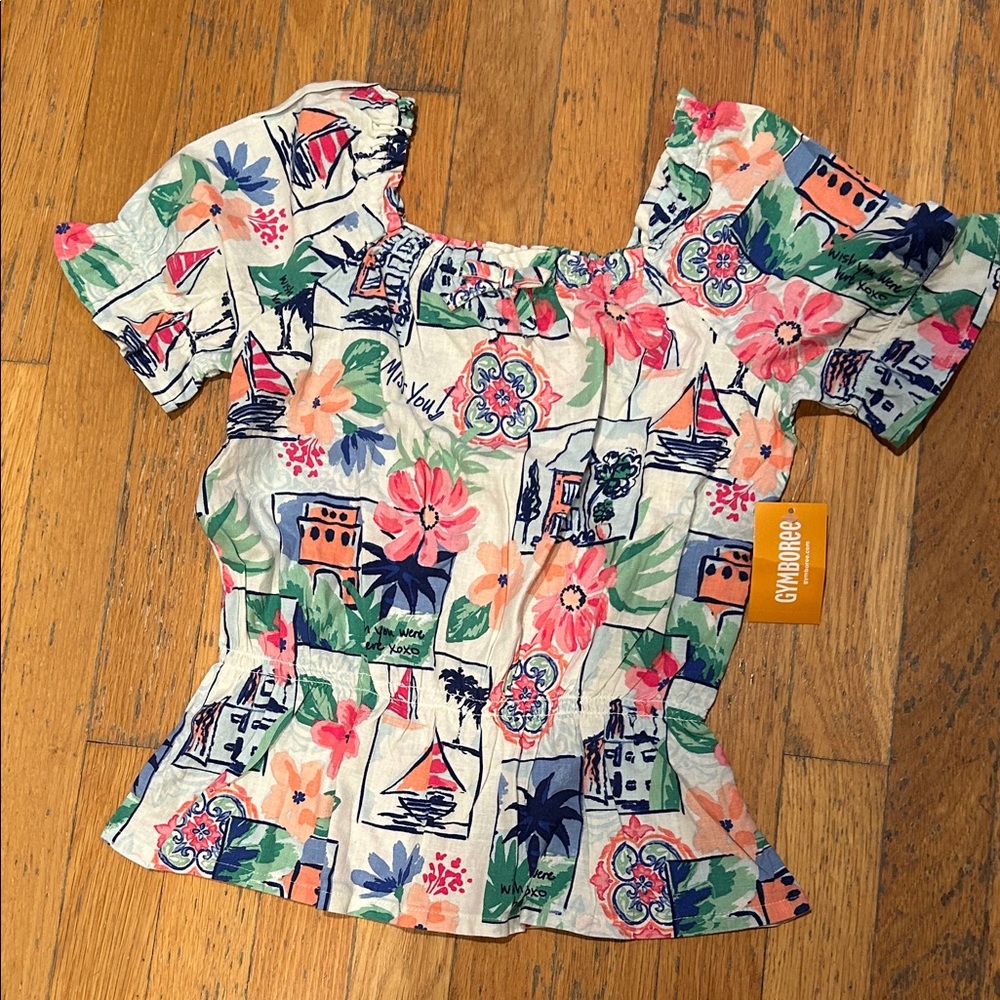 NWT Linen Peplum Top